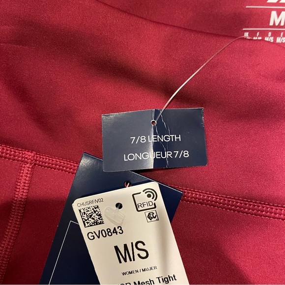 NWT!! Reebok Women's Workout Ready Mesh Leggings in color: punch berry - size M - Picture 5 of 8